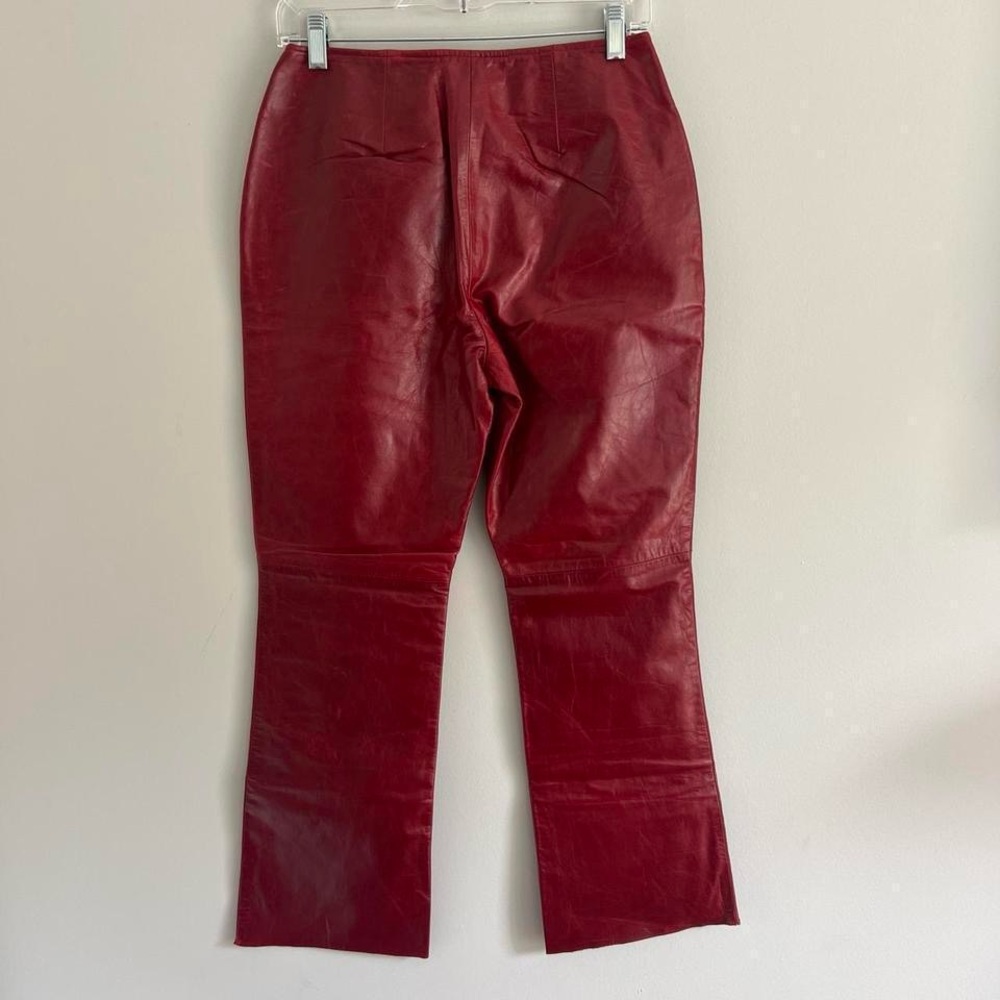 Red Bagatelle Leather Pants - image 4